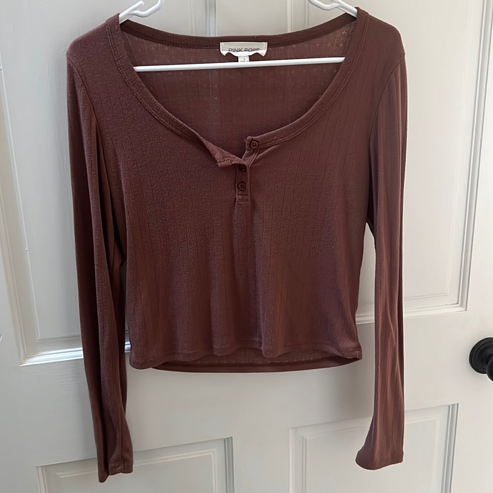 Brand: Pink Rose  // Size: L // Color: Mauve/ Brown